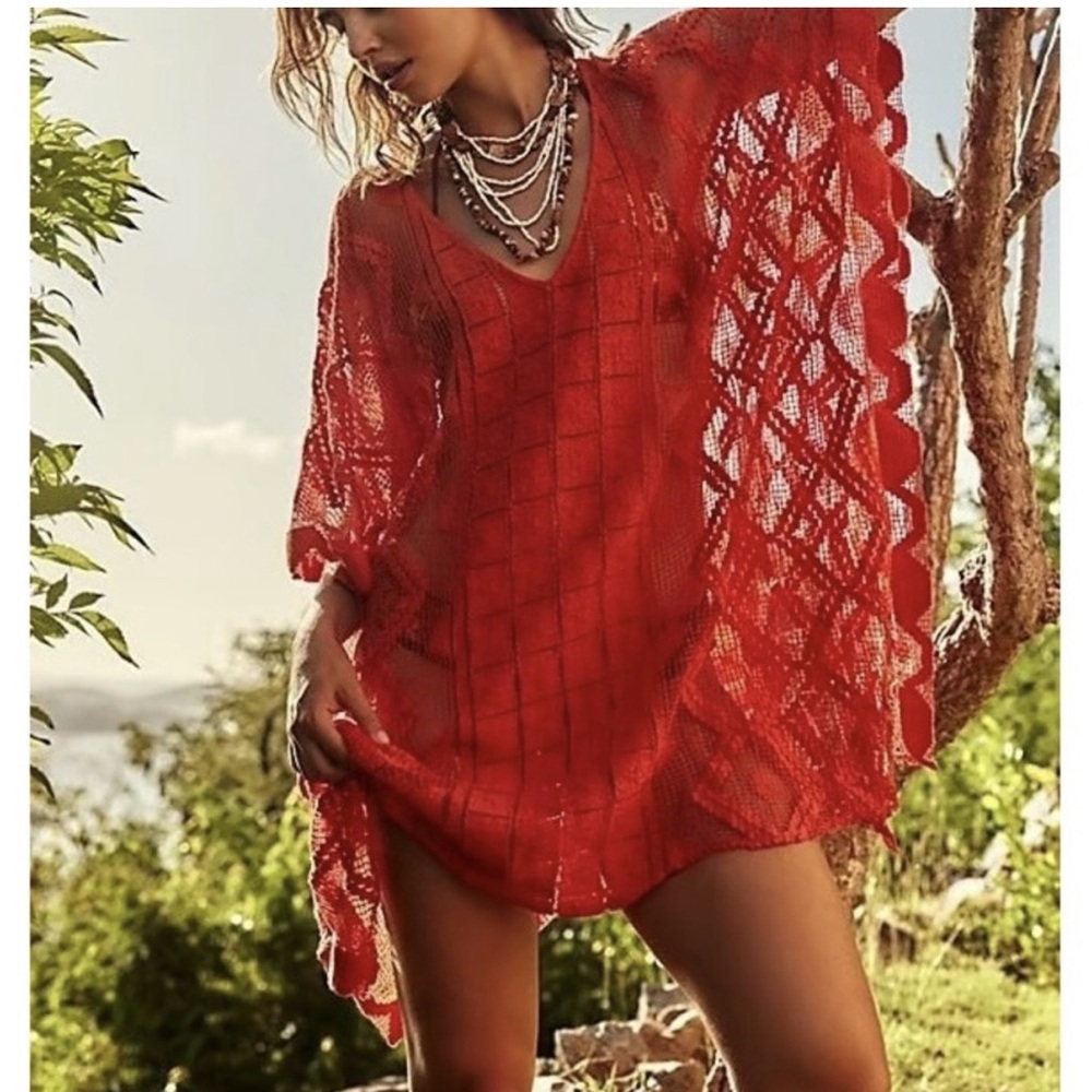 Free people Sunshine Crochet Kaftan